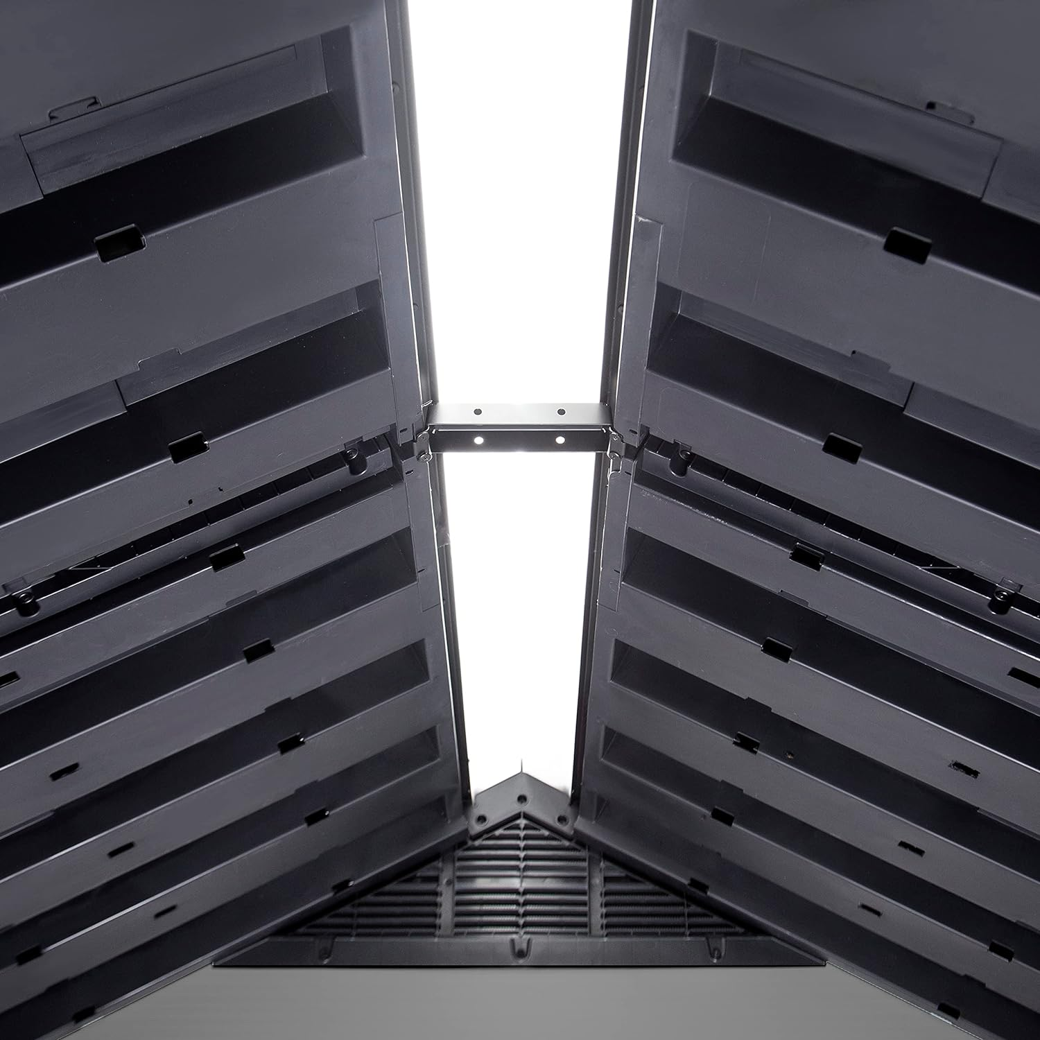 Keter Premier Apex Outdoor Garden Storage Shed, Grey, 7.5 x 7 ft