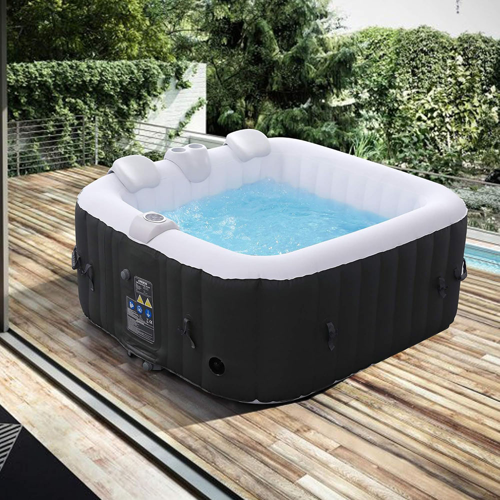 Arebos Inflatable Hot Tub | Indoor & Outdoor Spa Pool 2400 W | 4 persons