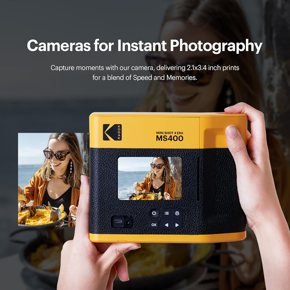 KODAK Mini Shot 4 ERA 4PASS 2-in-1 Instant Camera and Photo Printer
