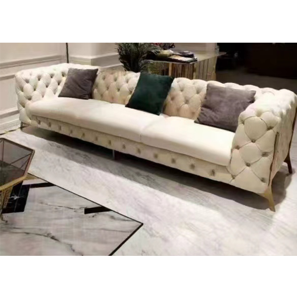 Postmodernes leichtes Luxussofa Vier-Personen-Sofa im italienischen Stil Wohnzimmer im Hongkong-Stil gro?formatige Villenm?belanpassung