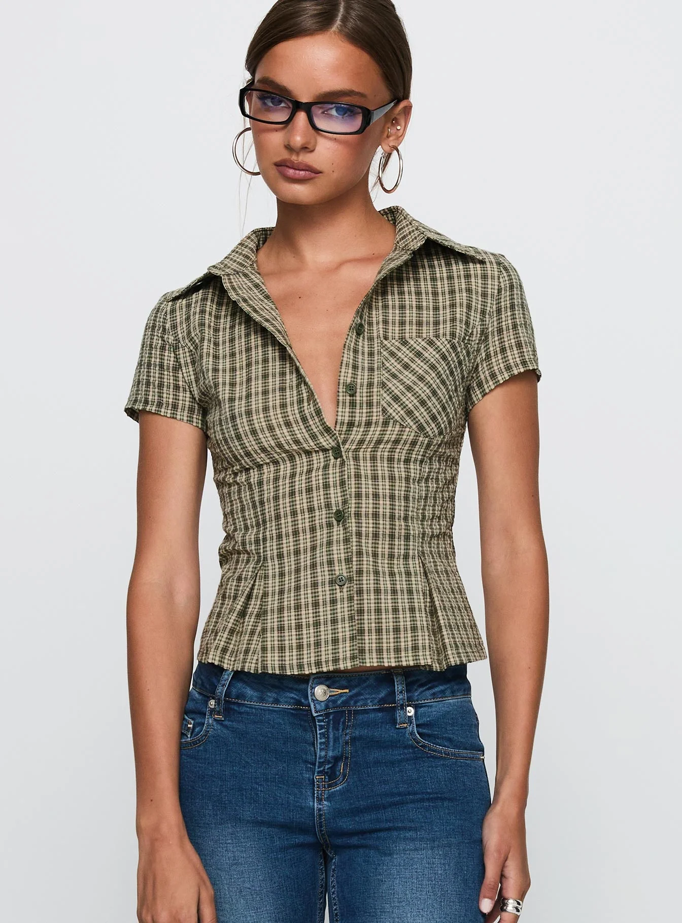 Alma Mater Top Green Check