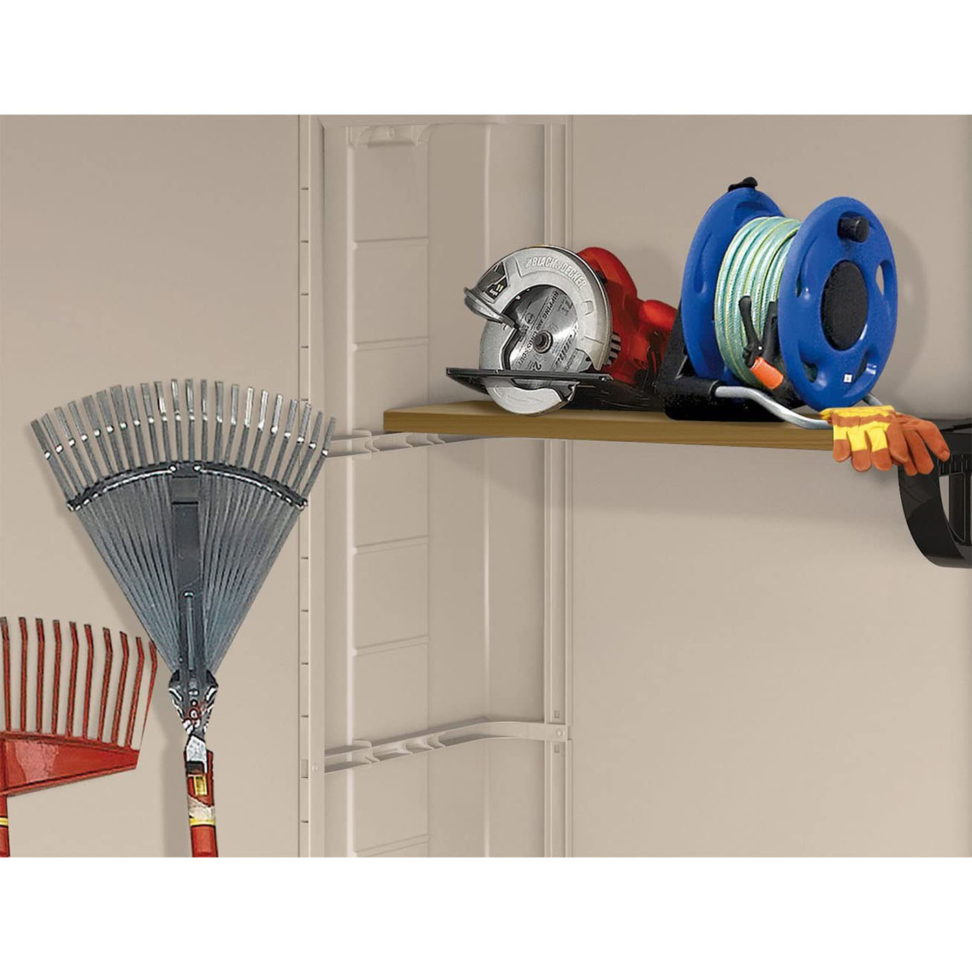 Keter Factor 4x6 Outdoor Storage Shed | Shop Patio Furniture, Garden Tools, Bicycle Accessories, Beach Chairs or Lawnmowers | Taupe & Brown