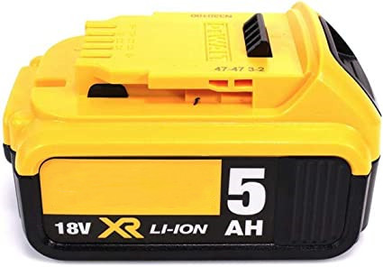 DEWALT DCB184-XJ XR Lithium-Ion Battery, 5Ah, 18V, 20cm x 20cm x 20cm, Pack of 2