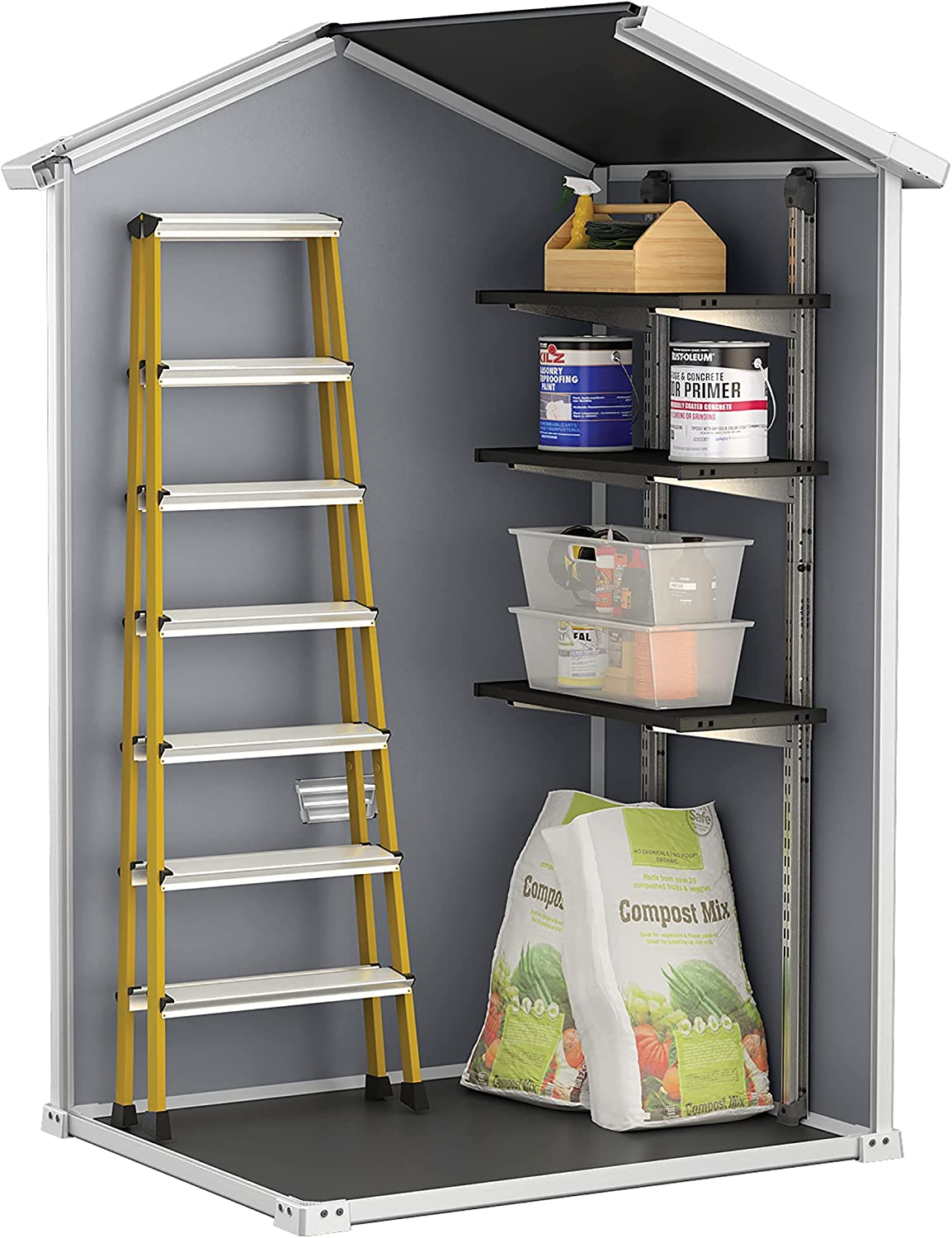 Keter Manor Outdoor Plastic Garden Storage Shed, Beige, 4 x 3 ft