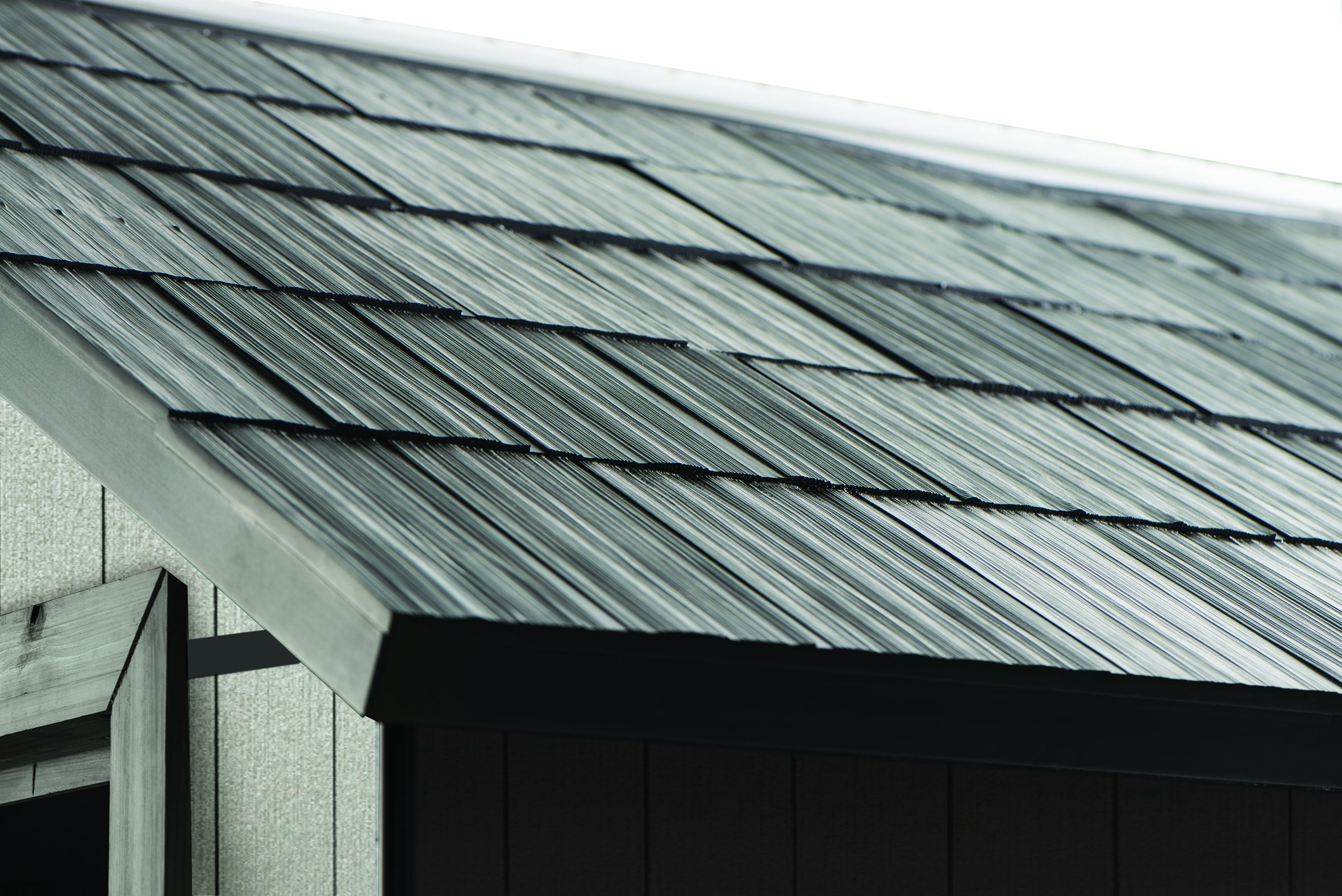 【Storage Shed】Oakland Outdoor Plastic Garden Storage Shed, Grey, 7.5 x 11 feet