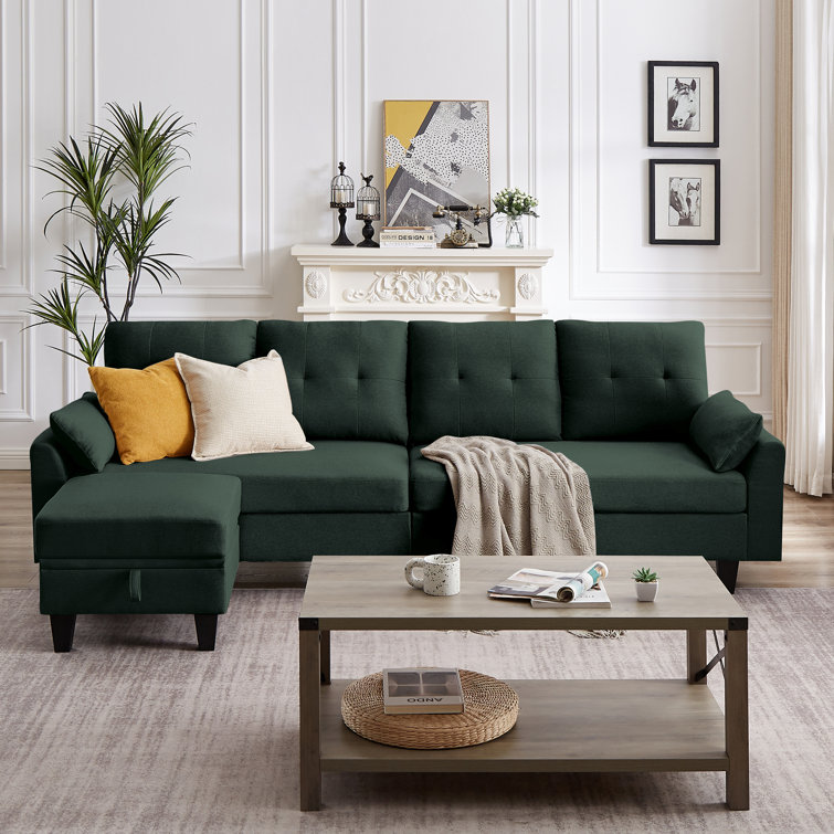Linnzi 101'' Upholstered Sectional Sofa With Chaise
