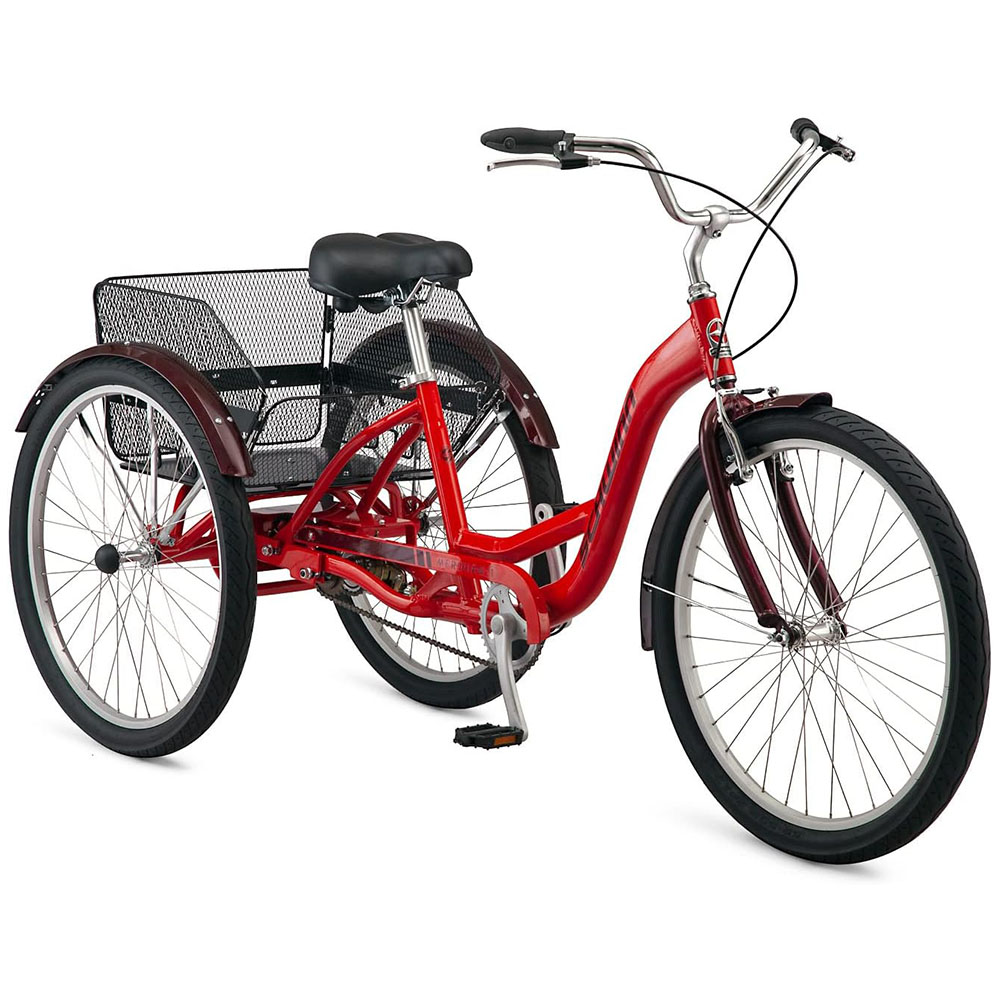 Schwinn Meridian Adult Tricycle, 24 or 26-Inch Wheel Options, Low Step-Through Aluminum Frame