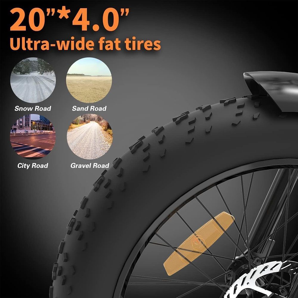 aostirmotor 500W(Peak 550W) Folding Electric Bike for Adults