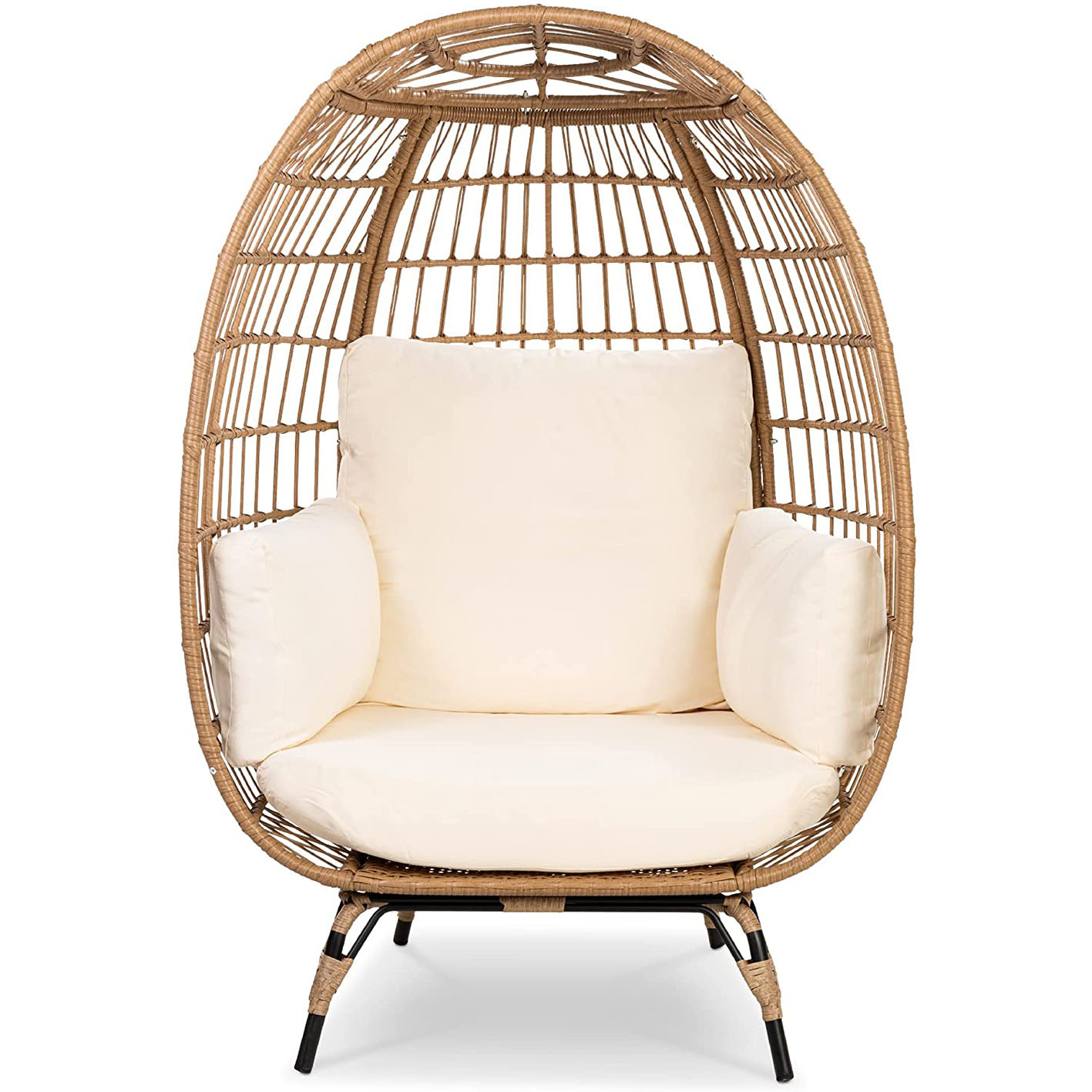 Wicker Egg Chair Oversized Indoor Outdoor Patio Lounger