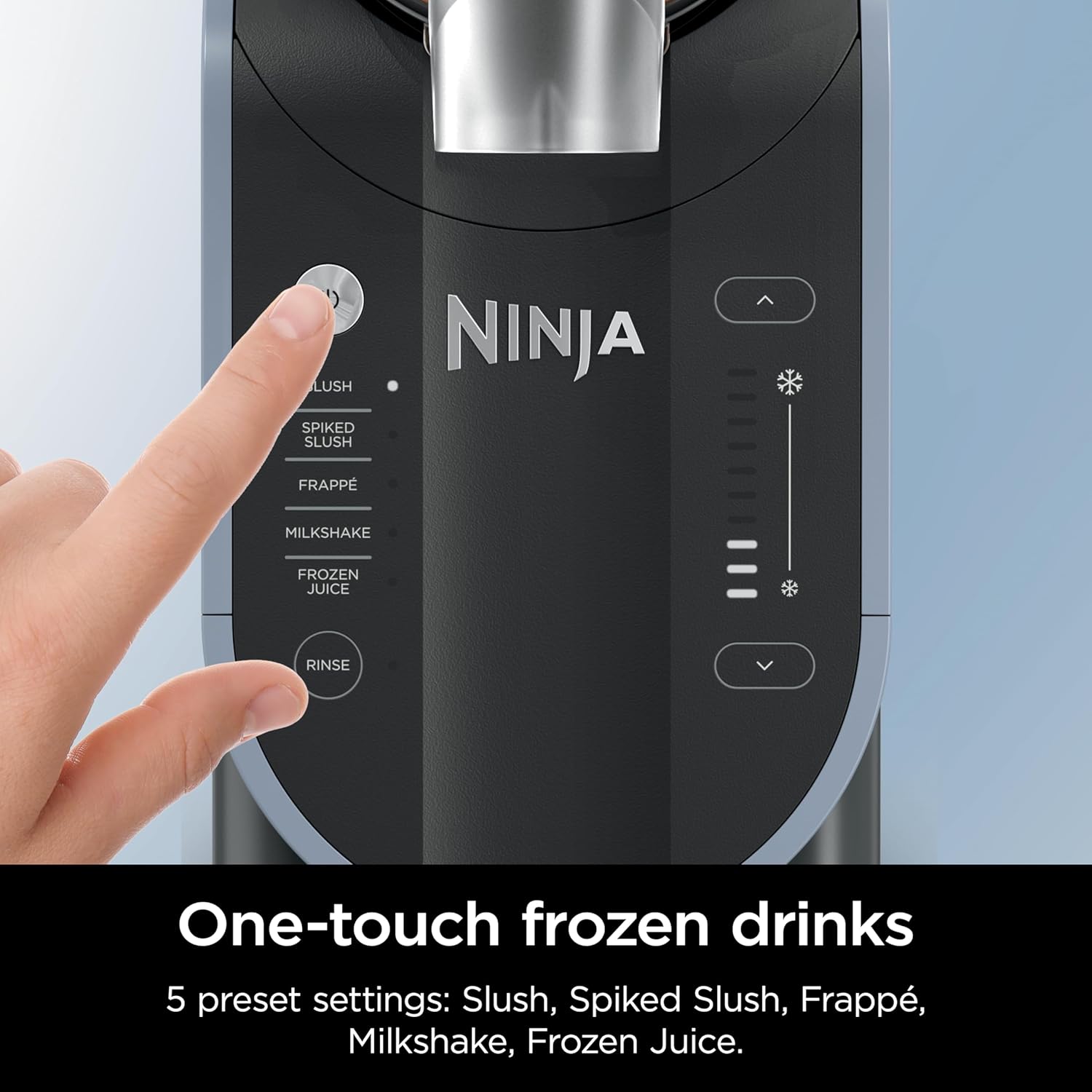 Ninja SLUSHi with RapidChill Technology, 88 oz. Frozen Drink & Slushie Machine, 5 Preset Programs, Margaritas, Frappés, and More, Premium Accents, Black